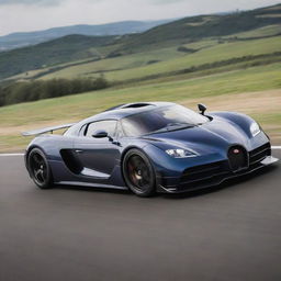 A hypercar integrating the advanced aerodynamics and groundbreaking speed of a Koenigsegg with the luxurious details and unmatched power of a Bugatti.