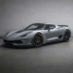 A sportscar showcasing the embodiment of a Koenigsegg's advanced design and speed complemented by the timeless grace and powerful appeal of a Corvette.