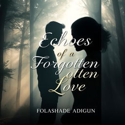 A modern and attractive book cover design titled 'Echoes of a Forgotten Love' by author Folashade Adigun