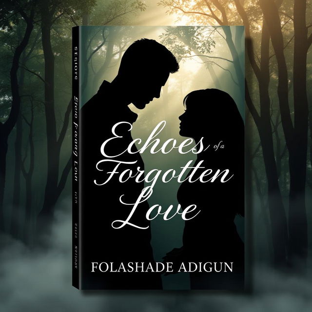 A modern and attractive book cover design titled 'Echoes of a Forgotten Love' by author Folashade Adigun