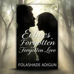 A modern and attractive book cover design titled 'Echoes of a Forgotten Love' by author Folashade Adigun