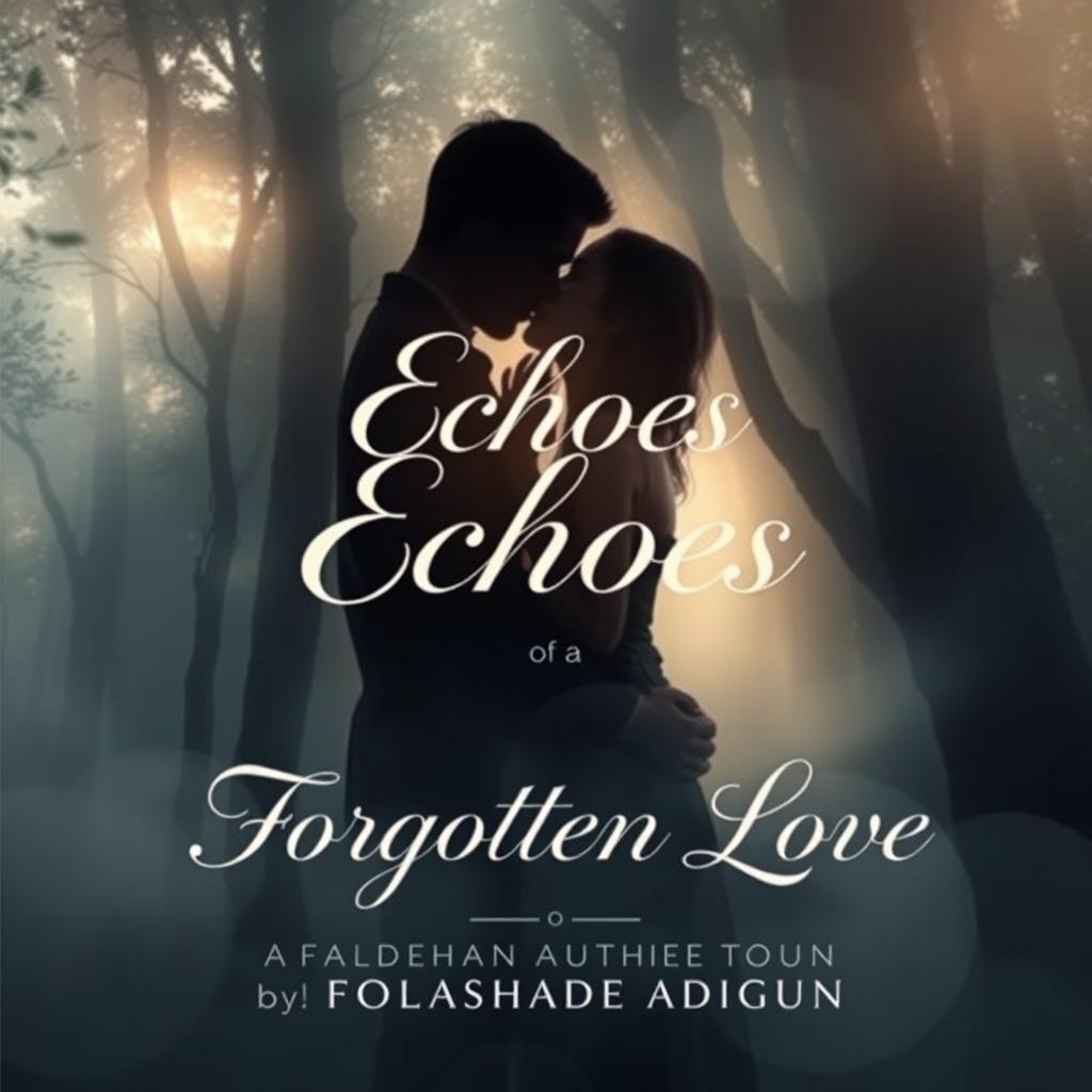 A modern and attractive book cover design titled 'Echoes of a Forgotten Love' with the author name 'by Folashade Adigun'