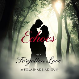 A modern and attractive book cover design titled 'Echoes of a Forgotten Love' with the author name 'by Folashade Adigun'