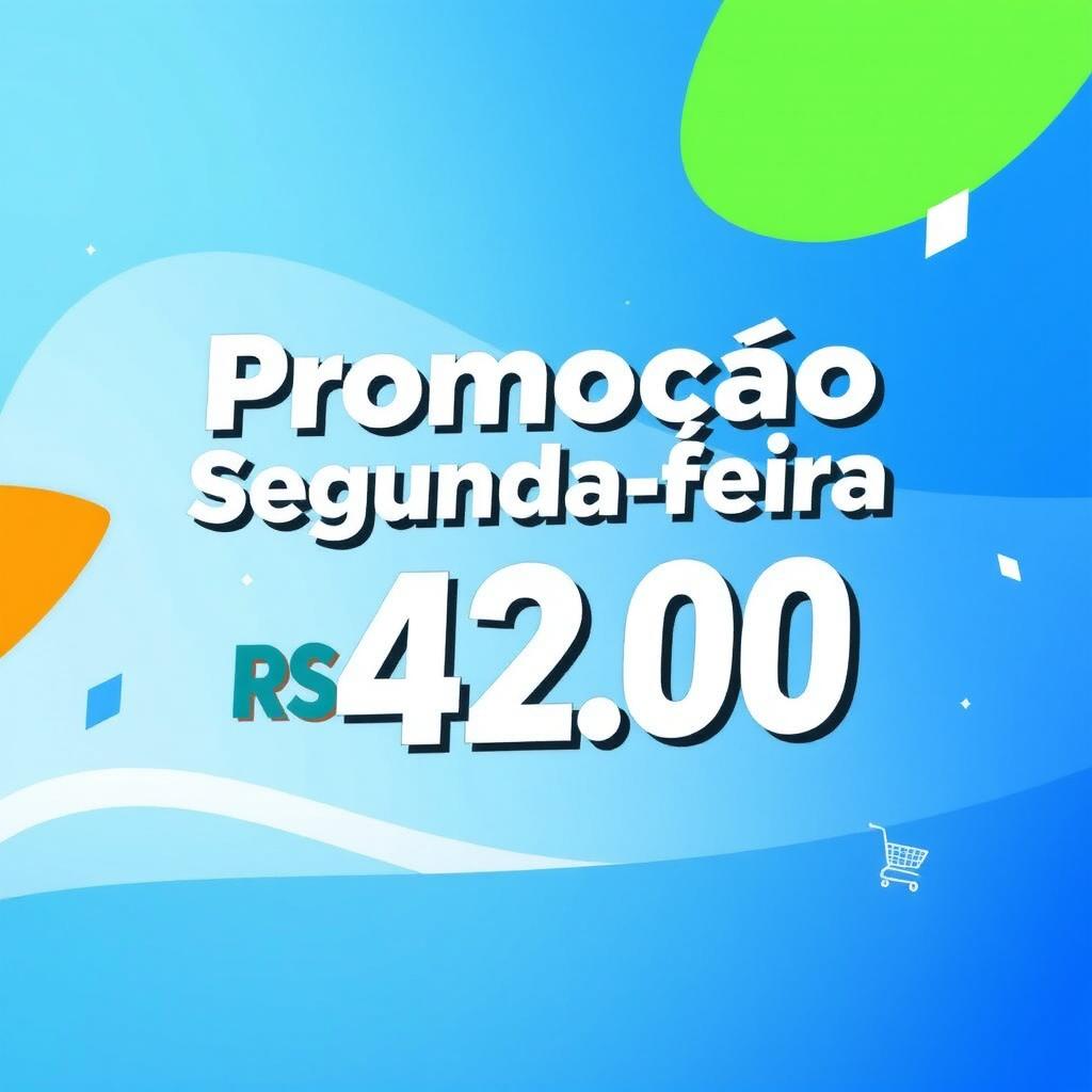 A promotional poster featuring the text 'Promoção Segunda-feira R$ 42