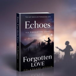 A captivating and modern book cover design for 'Echoes of a Forgotten Love' by Folashade Adigun