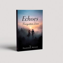 A captivating and modern book cover design for 'Echoes of a Forgotten Love' by Folashade Adigun