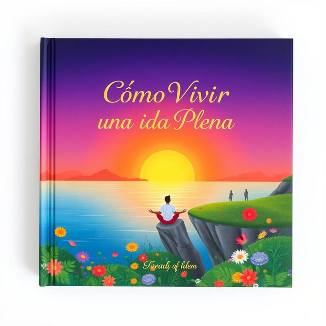 A beautifully illustrated book cover portraying a serene landscape with a warm sunrise over a calm ocean