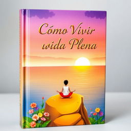 A beautifully illustrated book cover portraying a serene landscape with a warm sunrise over a calm ocean