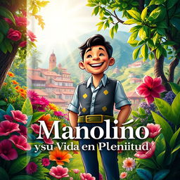 A striking and visually captivating book cover for "Manoliño y su Vida en Plenitud"