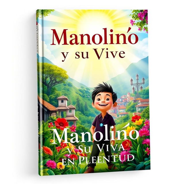 A striking and visually captivating book cover for "Manoliño y su Vida en Plenitud"