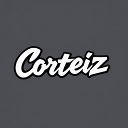 A sleek, modern logo design for a streetwear brand named Corteiz