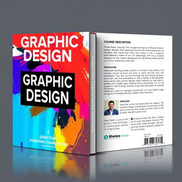 Design a visually striking 2-sided book cover for a graphic design course