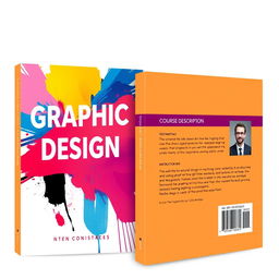 Design a visually striking 2-sided book cover for a graphic design course