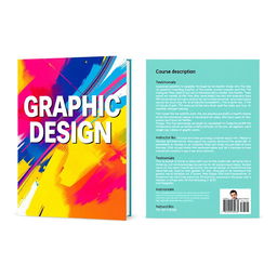 Design a visually striking 2-sided book cover for a graphic design course