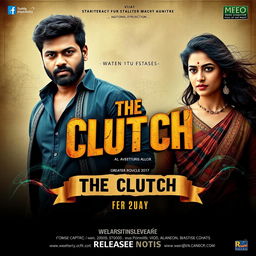 A thrilling adventure movie poster for the film 'The Clutch'