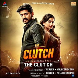 A thrilling adventure movie poster for the film 'The Clutch'