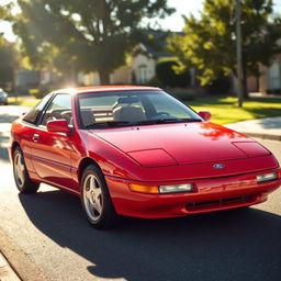 A Ford Probe MK2, with a 1990s retro design, featuring its signature sporty curves and distinct pop-up headlights