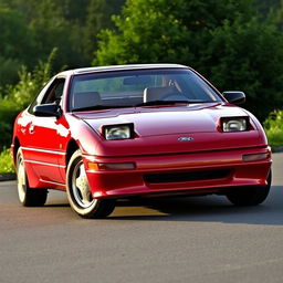 A classic Ford Probe, showcasing its sporty and aerodynamic design, with smooth curves and pop-up headlights