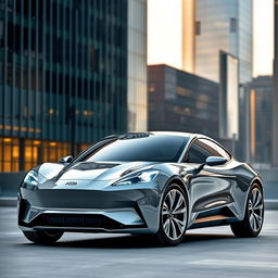 A modern Ford Probe concept, envisioning a sleek and futuristic design, with aerodynamic curves and advanced LED headlights