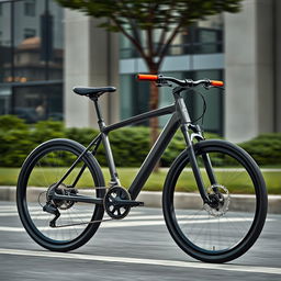 A cutting-edge bicycle design emphasizing sleekness and minimalism