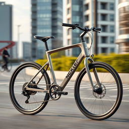 A cutting-edge bicycle design emphasizing sleekness and minimalism