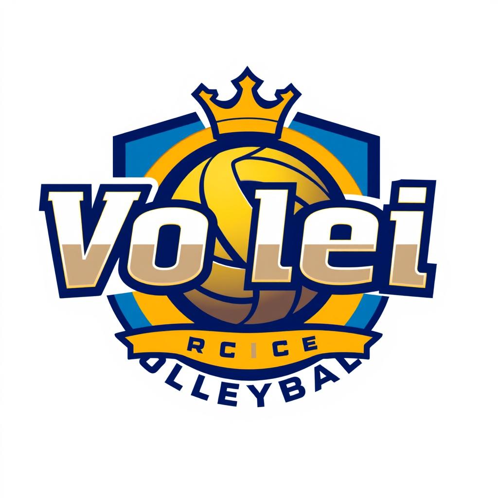 A volleyball team logo featuring the text 'Vôlei Royal' prominently displayed