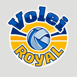 A volleyball team logo featuring the text 'Vôlei Royal' prominently displayed