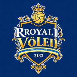 A beautiful volleyball team crest featuring the text 'Royal Vôlei' prominently