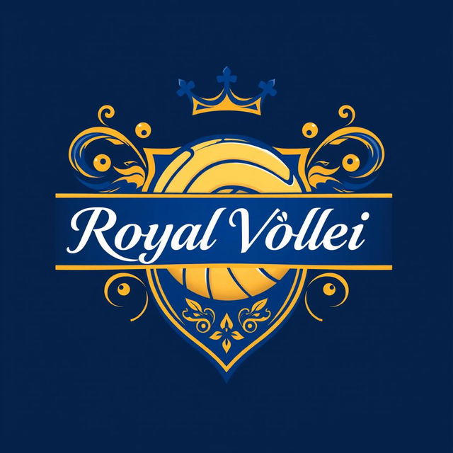 A beautiful volleyball team crest featuring the text 'Royal Vôlei' prominently