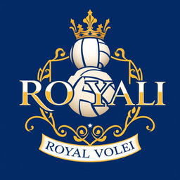 A beautiful volleyball team crest featuring the text 'Royal Vôlei' prominently