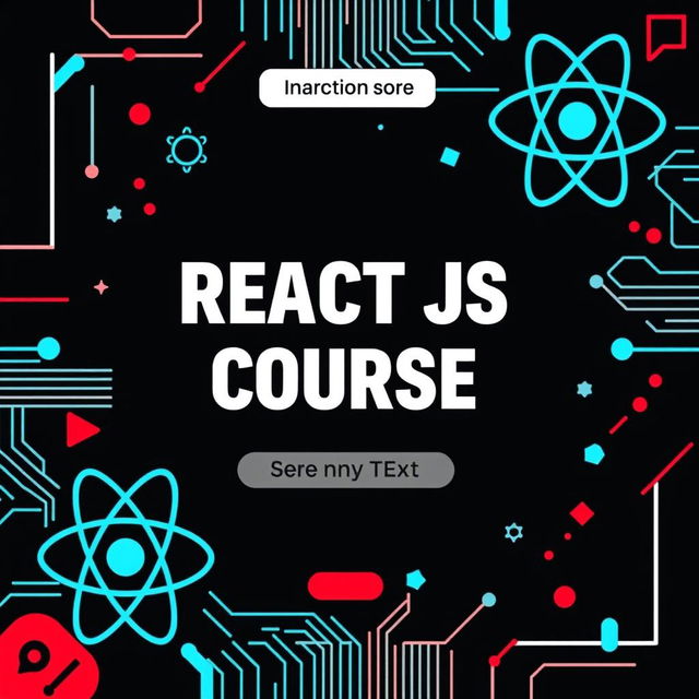 Design an eye-catching Facebook post promoting a "React JS" course