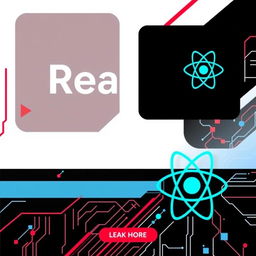 Design an eye-catching Facebook post promoting a "React JS" course