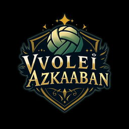 A volleyball team crest featuring the text 'Vôlei Azkaban'