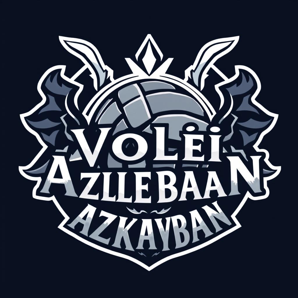 A volleyball team crest featuring the text 'Vôlei Azkaban'