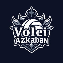 A volleyball team crest featuring the text 'Vôlei Azkaban'