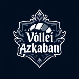 A volleyball team crest featuring the text 'Vôlei Azkaban'