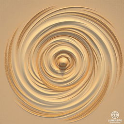 Aerial view of a swirling sand tornado, showcasing its mesmerizing and powerful vortex form