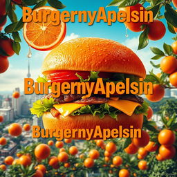 Design an eye-catching film poster for the movie titled "BurgernyApelsin"