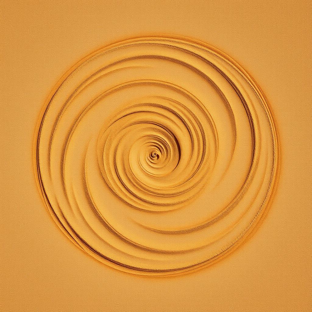 Aerial view of a sand tornado, capturing the intricate swirling patterns of sand particles spiraling upwards