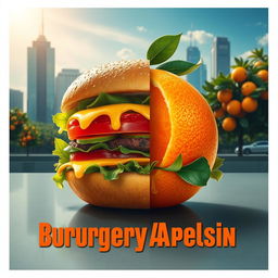 Design an imaginative film poster for the movie titled "BurgernyApelsin"