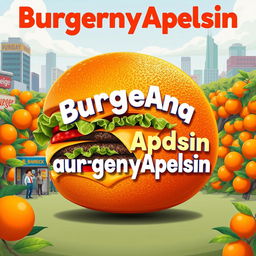 Design a humorous and engaging film poster for the comedy "BurgernyApelsin"