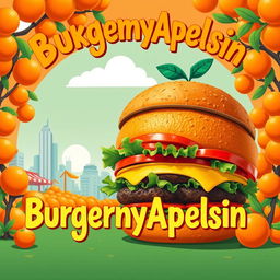 Design a humorous and engaging film poster for the comedy "BurgernyApelsin"