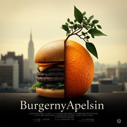 Create a poignant and compelling film poster for the drama titled "BurgernyApelsin"