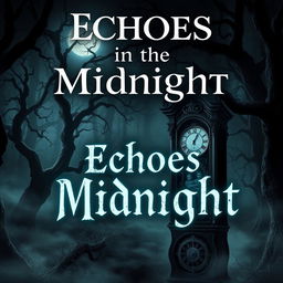 A haunting horror book cover titled 'Echoes in the Midnight'