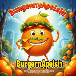 Create a lively and entertaining film poster for the comedy "BurgernyApelsin"