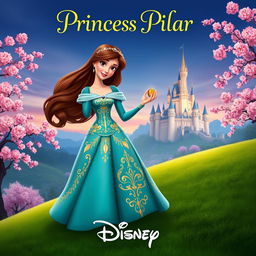 A Disney princess movie poster featuring a new character named Princess Pilar