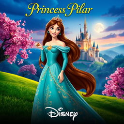 A Disney princess movie poster featuring a new character named Princess Pilar