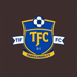 A football club emblem for a team called "Tirakoavara FC", featuring a bold and striking design