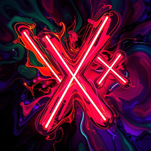 Abstract neon art depicting the mood and energy of 'Xxx'