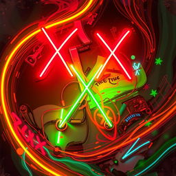 Abstract neon art depicting the mood and energy of 'Xxx'